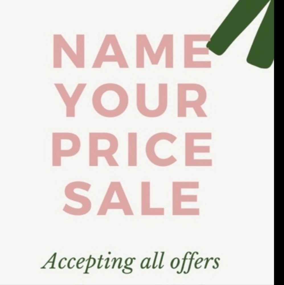 Name Your Price Listing New and Used Bags Toys Clothes Nicknack Men's Woman's